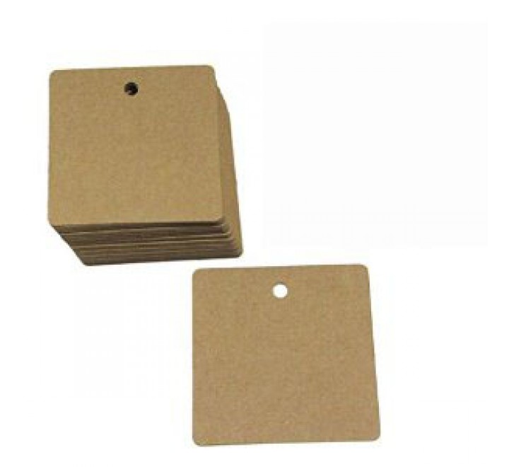 Square Kraft Paper Hang Tags Square Kraft Paper Hang Tags